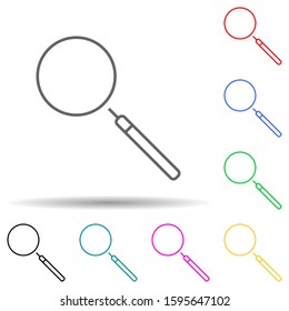loupe multi color style icon. Simple thin line, outline vector of Scientifics study icons for ui and ux, website or mobile application