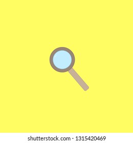 Loupe at the neon yellow background