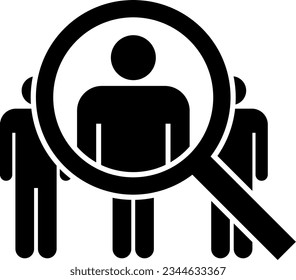 Bildmaterial von Loupe und Person