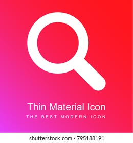 Loupe red and pink gradient material white icon minimal design