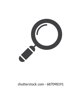 Loupe, search icon vector, filled flat sign, solid pictogram isolated on white. Symbol, logo illustration. Pixel perfect vector graphics