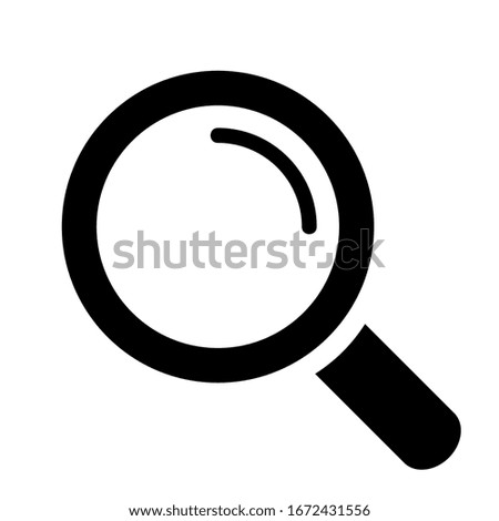 Loupe search vector icon isolated on white background