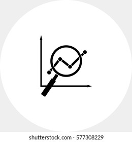 Loupe Showing Graph as SEO Concept Icon