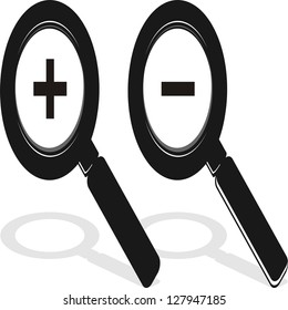 Loupe sign web icon