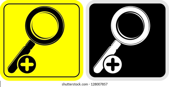Loupe sign web icon