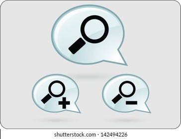 Loupe sign web icon