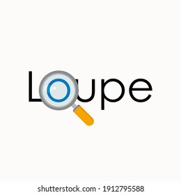 Gráficos vectoriales del logotipo de texto de Loupe