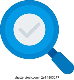 Diseño de Vector de lupa en estilo moderno, inspección de calidad y concepto de comprobación detallada, ilustración de lupa. Icono plano