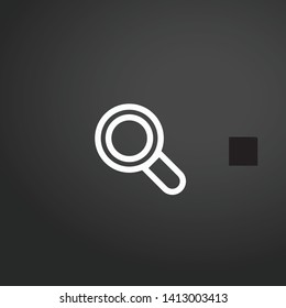 Loupe vector icon. Loupe concept stroke symbol design. Thin graphic elements vector illustration, outline pattern for your web site design, logo, UI. EPS 10.