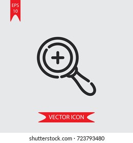 Loupe vector icon, illustration symbol