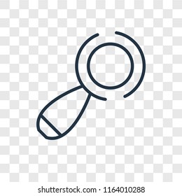 Loupe vector icon isolated on transparent background, Loupe logo concept