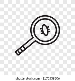 Loupe vector icon isolated on transparent background, Loupe logo concept