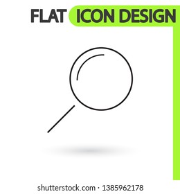 Loupe   vector icon  , lorem ipsum Flat design