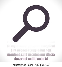 Loupe   vector icon , lorem ipsum Flat design