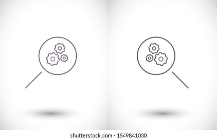 Loupe vector icon , lorem ipsum Flat design