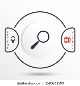 Loupe vector icon , lorem ipsum Flat design