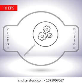 Loupe vector icon , lorem ipsum Flat design