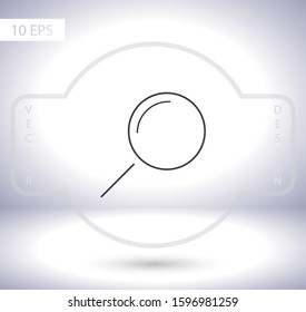 Loupe vector icon , lorem ipsum Flat design