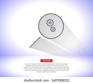 Loupe vector icon , lorem ipsum Flat design