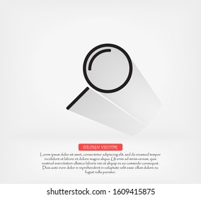 Loupe vector icon , lorem ipsum Flat design