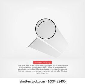 Loupe vector icon , lorem ipsum Flat design