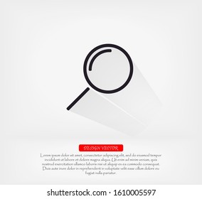 Loupe vector icon , lorem ipsum Flat design