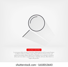 Loupe vector icon , lorem ipsum Flat design