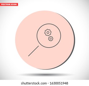 Loupe vector icon , lorem ipsum Flat design