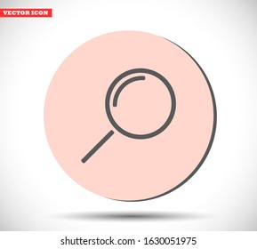 Loupe vector icon , lorem ipsum Flat design