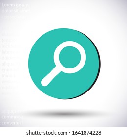 Loupe   vector icon , lorem ipsum Flat design
