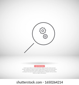 Loupe vector icon , lorem ipsum Flat design