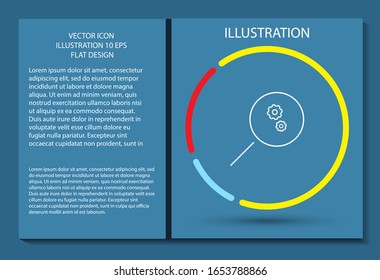 Loupe vector icon , lorem ipsum Flat design