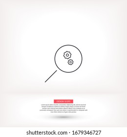 Loupe vector icon , lorem ipsum Flat design