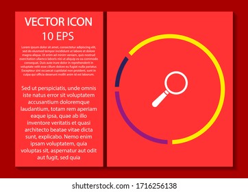 Loupe vector icon , lorem ipsum Flat design