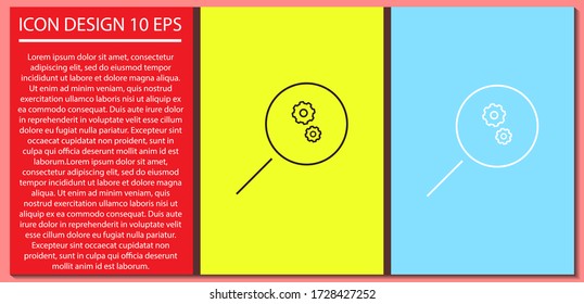 Loupe vector icon , lorem ipsum Flat design