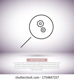 Loupe Vektorsymbol , lorem ipsum Flaches Design