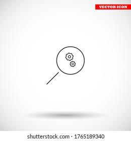 Loupe vector icon , lorem ipsum Flat design