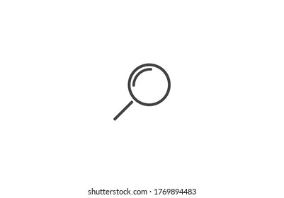 Loupe vector icon , lorem ipsum Flat design