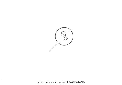 Loupe vector icon , lorem ipsum Flat design
