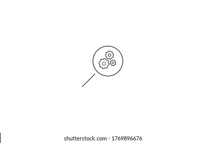 Loupe Vektorsymbol , lorem ipsum Flaches Design