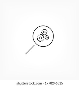 Loupe vector icon , lorem ipsum Flat design