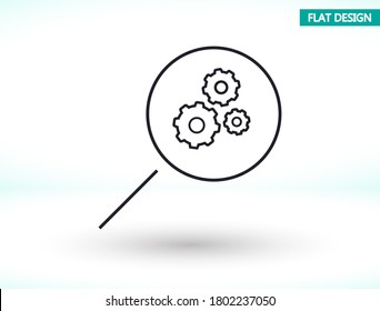 Loupe Vektorsymbol , lorem ipsum Flaches Design
