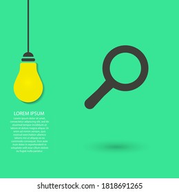 Loupe   vector icon , lorem ipsum Flat design