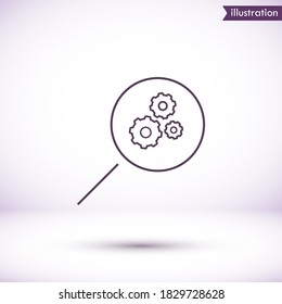 Loupe vector icon , lorem ipsum Flat design
