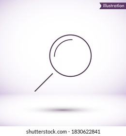 Loupe vector icon , lorem ipsum Flat design