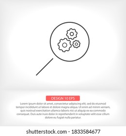 Loupe vector icon , lorem ipsum Flat design