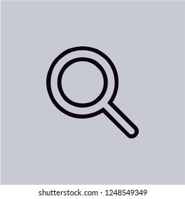 Loupe vector icon. Modern, simple, isolated, flat best quality icon for web site designs or mobile apps. Vector illustration EPS 10.