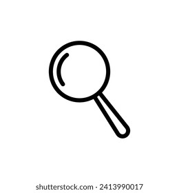 Loupe Vector Line Icon Illustration.