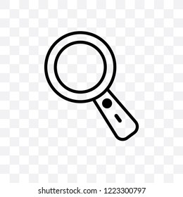 Loupe vector linear icon isolated on transparent background, Loupe transparency concept can be used for web and mobile