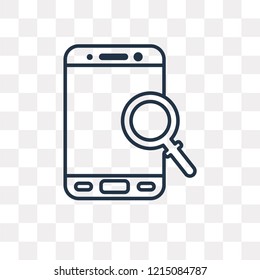 Loupe vector outline icon isolated on transparent background, high quality linear Loupe transparency concept can be used web and mobile